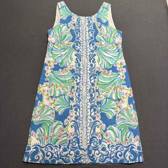 Lilly Pulitzer Womens Shift Dress Blue Cathy Bay Coasting Engineered size 2 - Picture 1 of 9